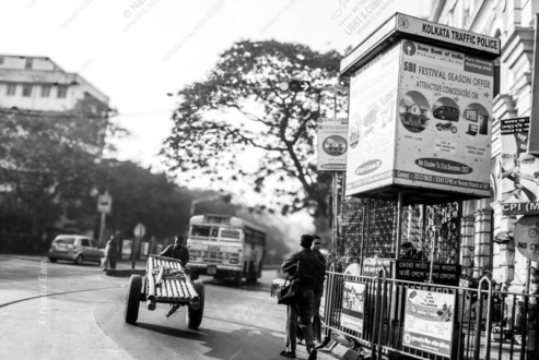 The Handcart Puller on a Kolkata Street