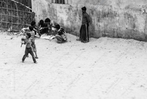 Childhood Games on Sandy Ground - Fine Art Photography Print, Limited Edition Photography, Monochrome Photography,  Art Photography,  Fine Art Print