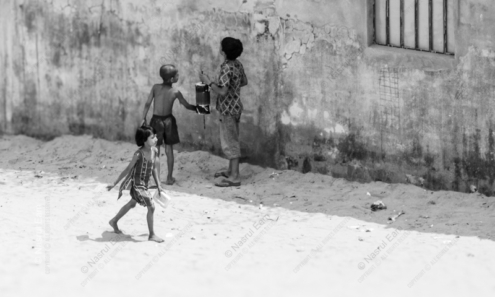Children by the Wall - Fine Art Photography Prints, Limited Edition Photography, Monochrome Photography,  Art Photography for Sale,  Fine Art Prints