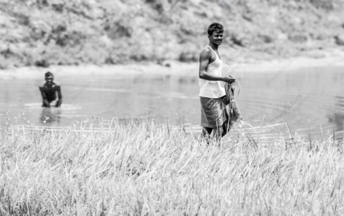 Fisherman at the Water's Edge - Fine Art Photography Prints, Limited Edition Photography, Monochrome Photography, Art Photography Print, Fine Art Print