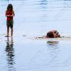 Two Children on a Sandbar - Fine Art Photography Print, Limited Edition Photography, Giclée Print, Contemporary Art Photography, Children Photography