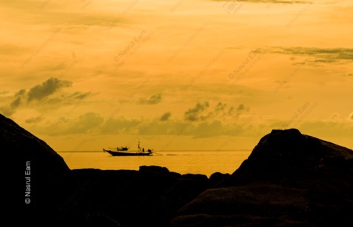 A Fisherman's Boat on a Golden Sea - Fine Art Photography Prints, Limited Edition Photography, Luxury Photography Art, Museum-Quality Photography, Art Photography Collectors