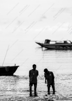 Two Men Wading by the Shore - Fine Art Photography Print, Limited Edition Photography, Giclée Print,  Museum-Quality Photography, Art Photography Investment
