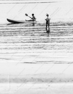 The Kayaker and the Wader - Fine Art Photography Print, Limited Edition Photography, Giclée Print, Black and White Photography,  Art Photography for Sale
