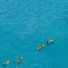 Yellow Kayaks on a Turquoise Sea - Fine Art Photography Print, Limited Edition Photography, Giclée Print,  Luxury Photography Art, Art Photography Investment