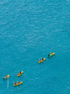 Yellow Kayaks on a Turquoise Sea - Fine Art Photography Print, Limited Edition Photography, Giclée Print, Luxury Photography Art, Art Photography Investment