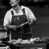 Woman at the Street Food Stall - Fine Art Photography Print, Black and White Photography, Limited Edition Print, Street Photography, Human Emotion