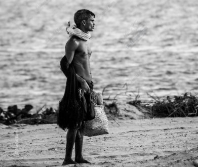 Fisherman at the Shoreline - Fine Art Photography Prints, Limited Edition Photography, Giclée Prints,  Museum-Quality Photography, Art Photography Investment