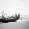 Fishermen with Their Boats at the Sea's Edge - Fine Art Photography Print, Limited Edition Photography, Monochrome Photography, Art Photography, Nasrul Eam
