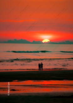 Three Figures at the Crimson Tide - Fine Art Photography Print, Limited Edition Photography, Luxury Photography Art, Giclée Print, Art Photography Investment