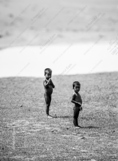 Two Boys on Barren Ground - Fine Art Photography Print, Limited Edition Photography, Giclée Print, Black and White Photography, Art Photography Investment