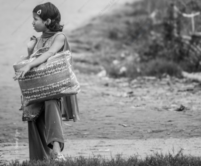 Girl with Woven Bag - Fine Art Photography Print, Limited Edition Photography, Monochrome Photography, Giclée Print,  Art Photography for Sale