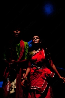 Crimson and Emerald: A Moment of Dramatic Reverie