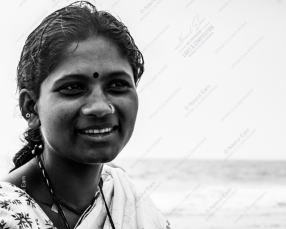 Seashore Smile - Fine Art Photography Print, Limited Edition Photography, Giclée Print, Black and White Portrait, Art Photography for Sale