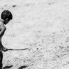 Boy with a Stick in the Dust - Fine Art Photography Print, Limited Edition Photography, Giclée Print, Black and White Photography, Art Photography for Sale