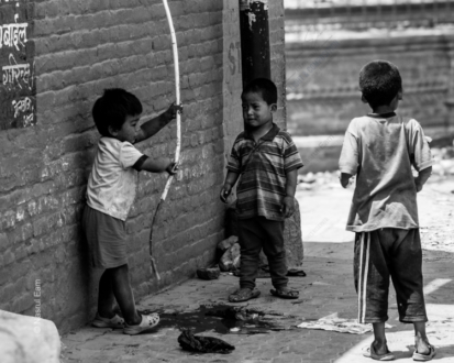 Children's Alleyway - Fine Art Photography Prints, Limited Edition Photography, Monochrome Photography, Children Photography, Giclée Prints