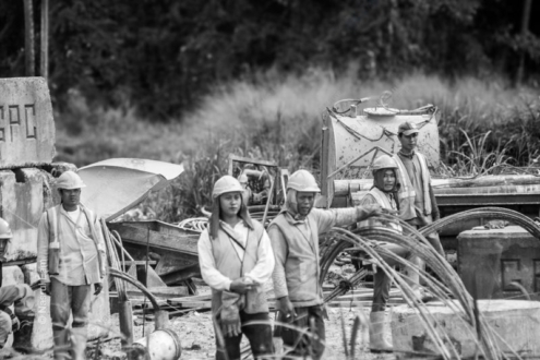 Workers Amidst Coiled Steel - Fine Art Photography Print, Limited Edition Photography, Documentary Photography, Black and White Photography, Industrial Photography