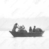 Four Figures in a Harvest Boat - Fine Art Photography Prints, Limited Edition Photography, Black and White Photography, Art Photography Prints, Luxury Photography Art