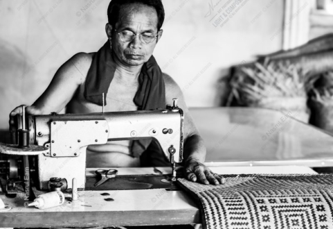 The Artisan at His Sewing Machine - Fine Art Photography Print, Limited Edition Photography, Giclée Print, Black and White Photography, Art Photography