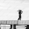 The Solitary Worker on the Pier - Fine Art Photography Print, Limited Edition Photography, Black and White Photography,  Documentary Photography,  Art Photography for Sale