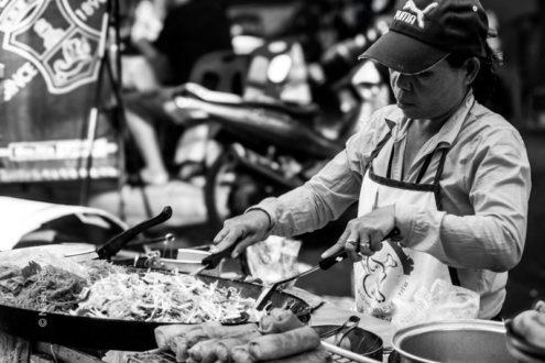 The Street Noodle Vendor - Fine Art Photography Print, Limited Edition Photography, Black and White Photography, Documentary Photography, Street Photography