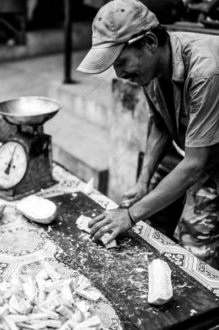 The Cassava Cutter - Fine Art Photography Print, Limited Edition Photography, Monochrome Photography,  Documentary Photography,  Art Photography for Sale