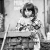 The Girl by the Coconut Crate - Fine Art Photography Print, Limited Edition Photography, Giclée Print, Black and White Portrait, Art Photography Investment