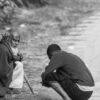 An Elder and a Youth by the Stone Steps - Fine Art Photography Print, Limited Edition Print, Black and White Photography, Documentary Photography, Art Photography