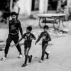 Street Walk with Boys - Fine Art Photography Print, Limited Edition Photography, Monochrome Photography, Street Photography, Human Connection
