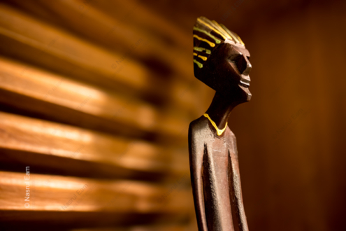 Carved Figure in Ochre Light - Fine Art Photography Print, Limited Edition Photography, Museum-Quality Artwork, High-End Photography, Art Photography Collectors