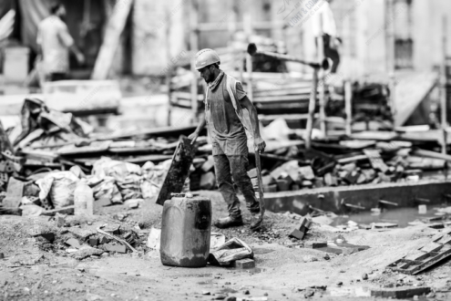 At the Construction Site - Fine Art Photography Print, Limited Edition Photography,  Museum-Quality Photography, Construction Photography, Documentary Photography