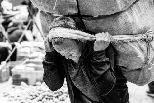 The Burden - Fine Art Photography Print, Limited Edition Photography, Monochrome Photography,  Human Resilience,  Art Photography for Sale