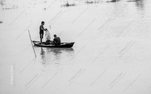 Two Fishermen on a Pale River - Fine Art Photography Prints, Limited Edition Photography, Giclée Print, Art Photography Investment, Nasrul Eam