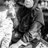 The Seated Vendor with Her Wares - Fine Art Photography Print, Limited Edition Print, Black and White Photography,  Museum Quality Print,  Giclée Print