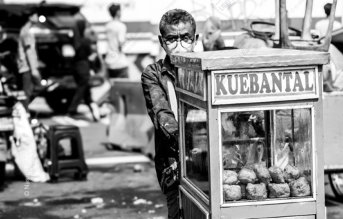 The Kue Bantal Vendor - Fine Art Photography Print, Limited Edition Photography, Documentary Photography, Black and White Photography, Art Photography for Sale