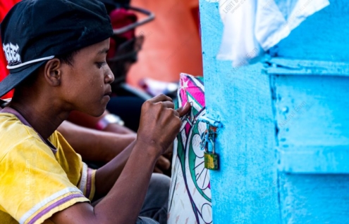 Young Craftsman by the Blue Wall - Fine Art Photography Print, Limited Edition Photography, Giclée Print, Art Photography, Contemporary Photography