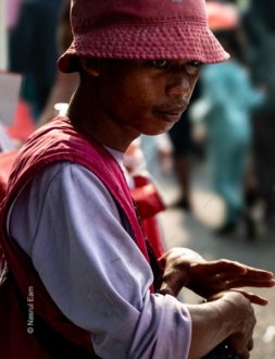 Man in the Red Hat and Lavender Shirt - Fine Art Photography Print, Limited Edition Photography, Giclée Print,  Museum-Quality Photography, Art Photography for Sale