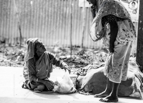A Woman's Plea on the Pavement