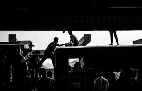 Rooftop Travelers at the Station