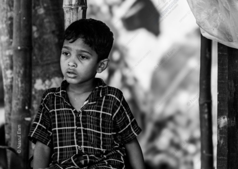 Boy by the Bamboo Post