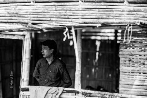 Man at a Bamboo Porch