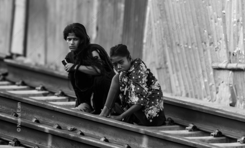 Two Girls on the Railway Line