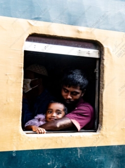 Father and Child at the Train Window