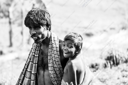 A Father Carrying His Son