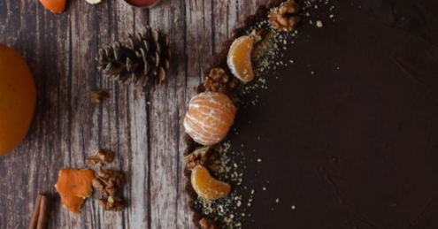 Christmas Chocolate Tart by Jasna Verčko - Food Photography, Christmas Chocolate Tart, Photography Awards, Online Photography Courses, Jasna Verčko