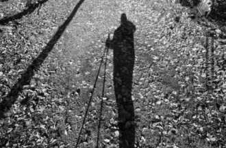 Selfie Portrait in the Forest by Mirka Krivankova