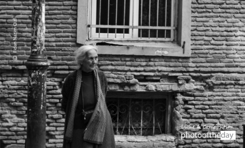 A Lonely Old Woman by Fidan Nazim Qizi - Photojournalism, Black and White Photography, Art Photography, Photography Awards, Fidan Nazim Qizi